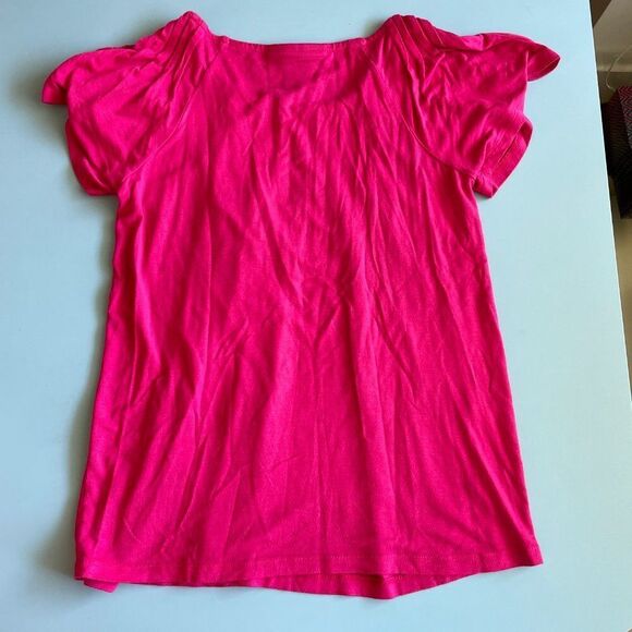 Style & Co. Pleated Flutter Sleeve Blouse Pink - S - Picture 4 of 11